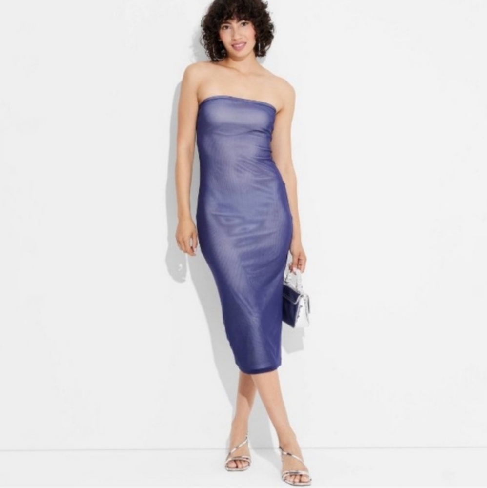 Wild Fable‎ Mesh Strapless Tube Dress